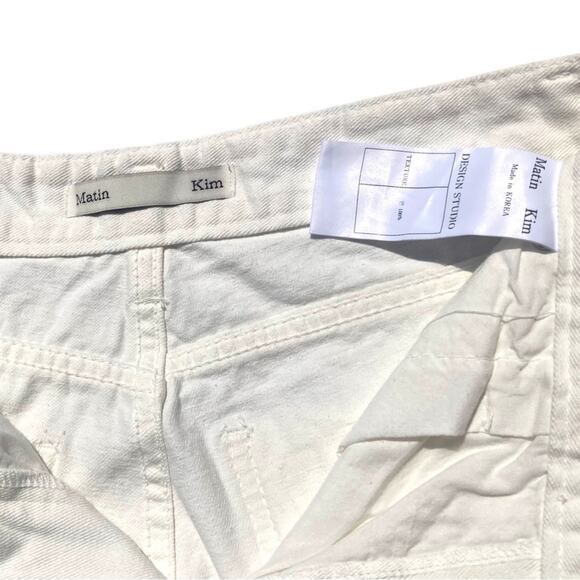 Matin Kim Distressed Textured White‎ High Rise Medium - Picture 3 of 8